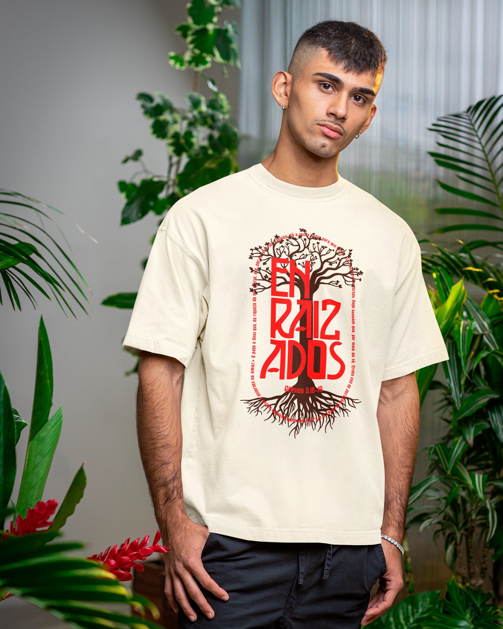 Camiseta de Algodão Enraizados