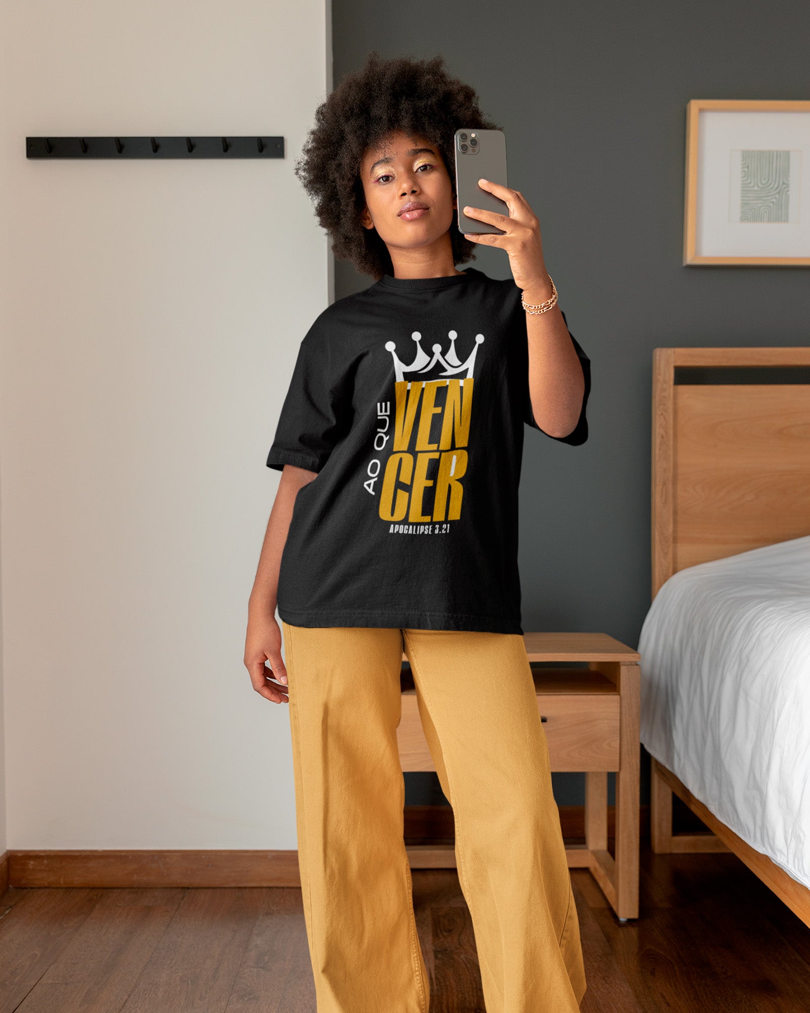 Camiseta de Algodão Ao Que Vencer