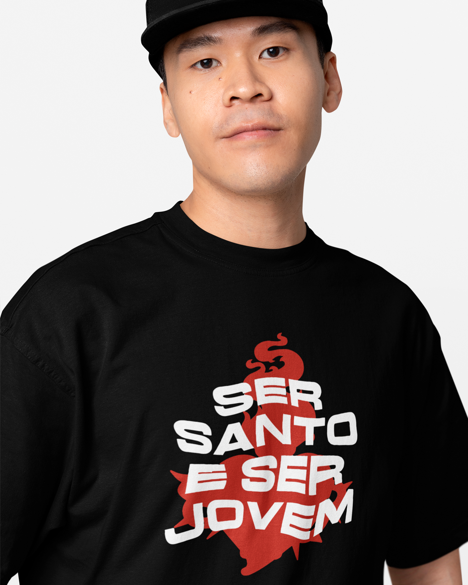 Camiseta de Algodão Ser Santo E Ser Jovem