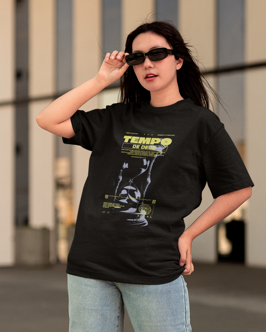 Camiseta de Algodão Tempo De Deus